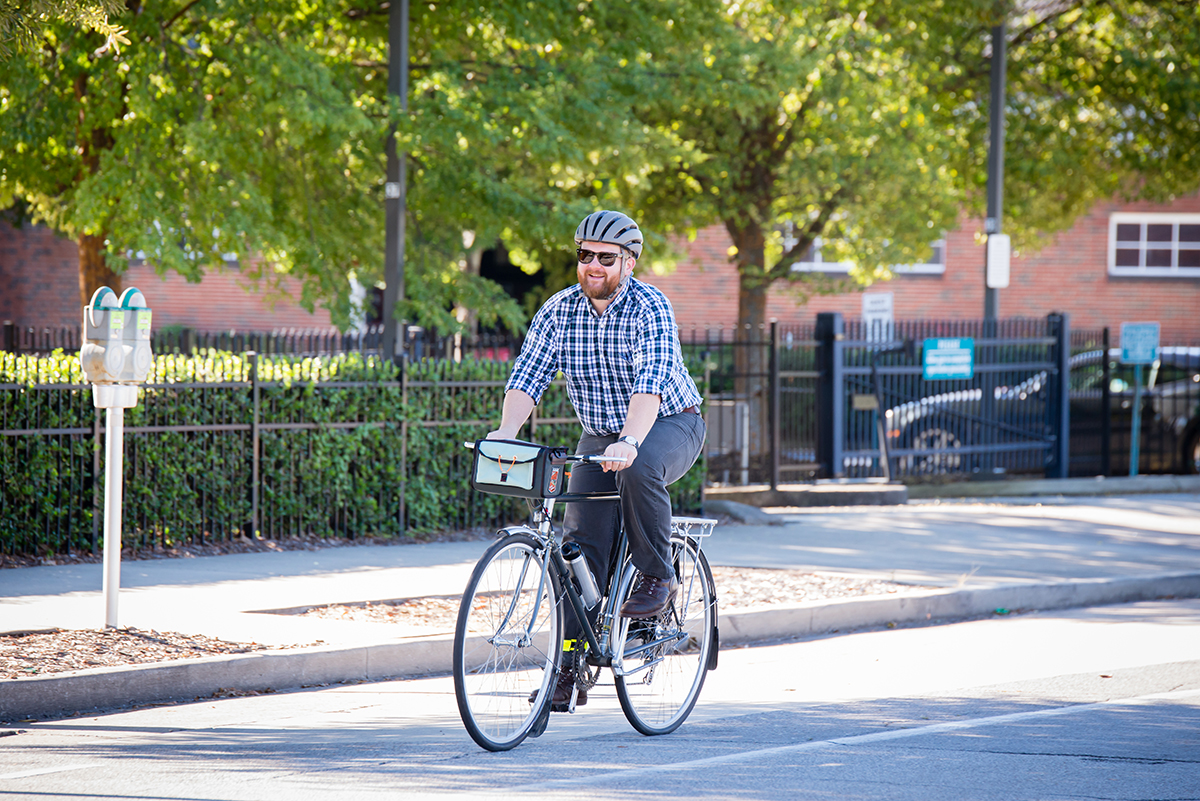 man on bike