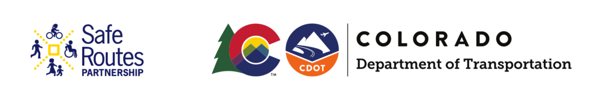 safe routes partnership logo and colorado dot logo