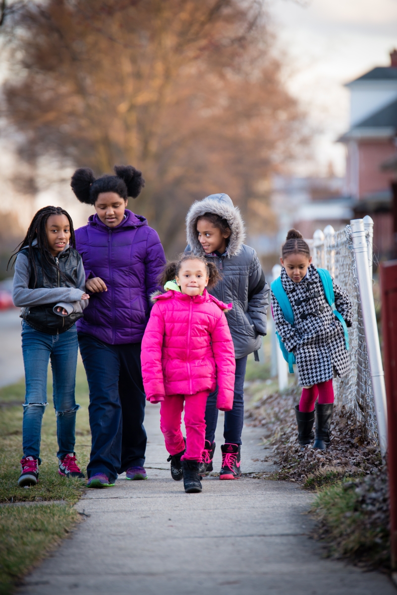 girls walking