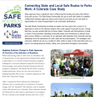 Connecting State and Local Safe Routes to Parks Work: A Colorado Case Study Cover