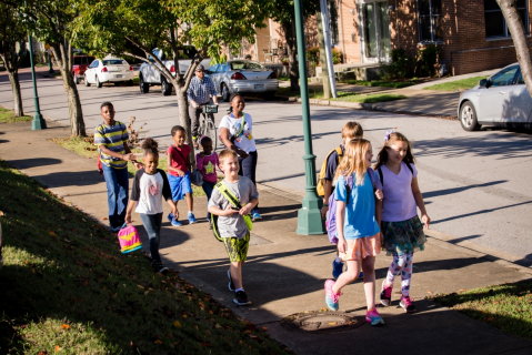 school sidewalk